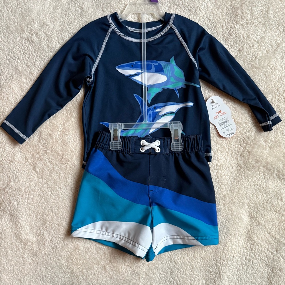 Baby Boys’ 2-Piece Swim Set size 12M